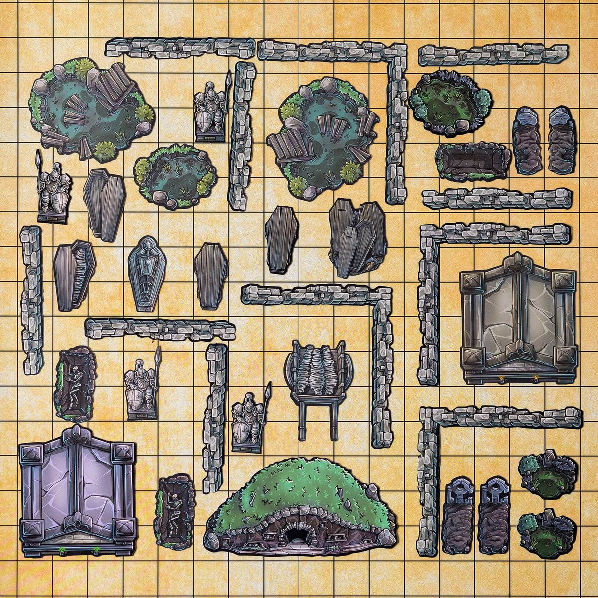 Tabletop Tokens Graveyard Set - Geek Tank Games