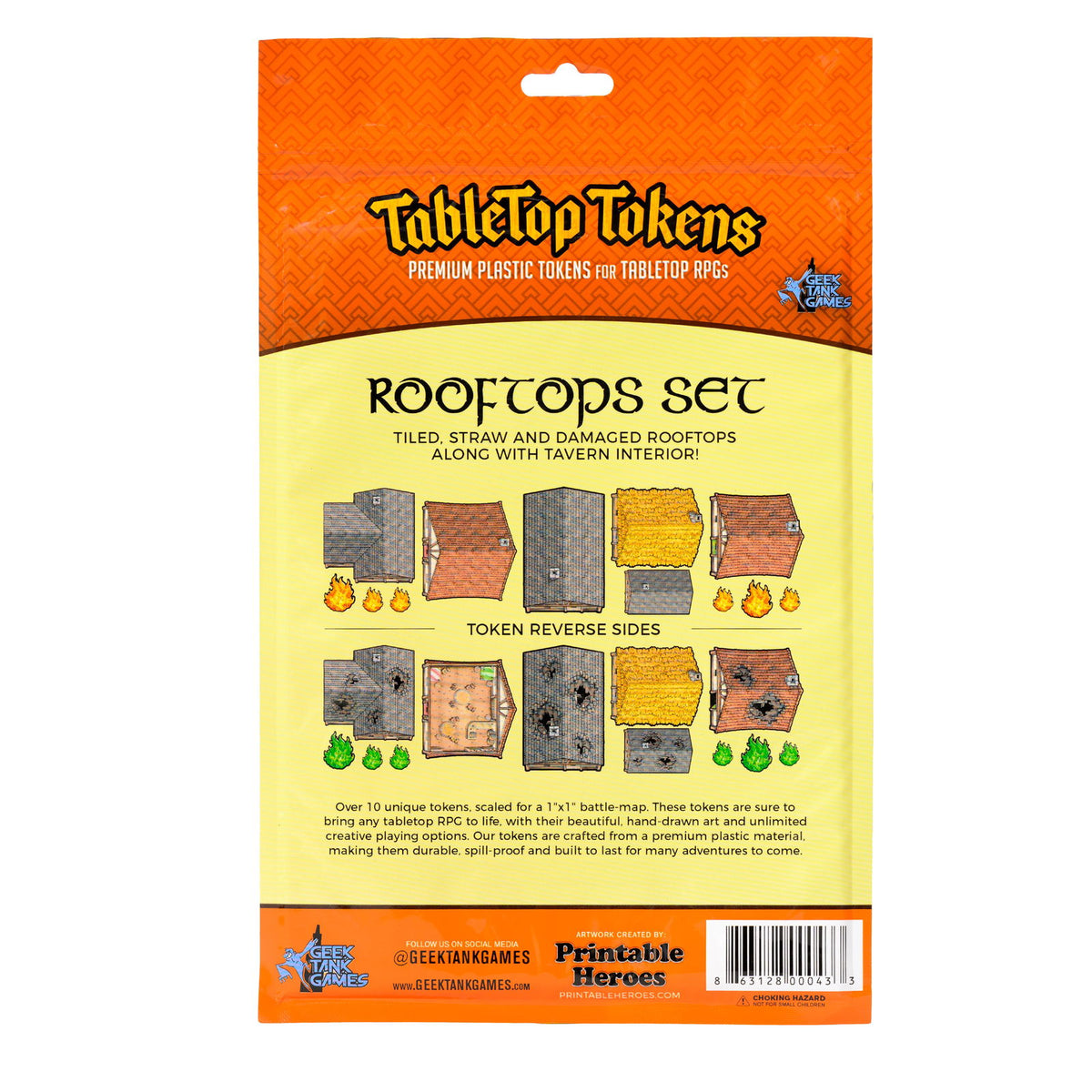 Tabletop Tokens Rooftops Set - Geek Tank Games