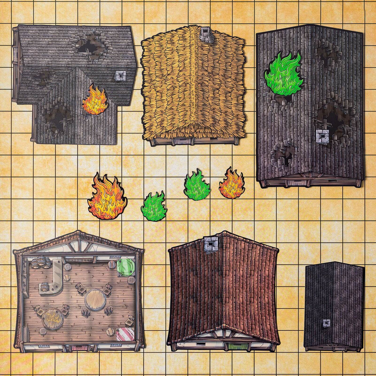 Tabletop Tokens Rooftops Set - Geek Tank Games