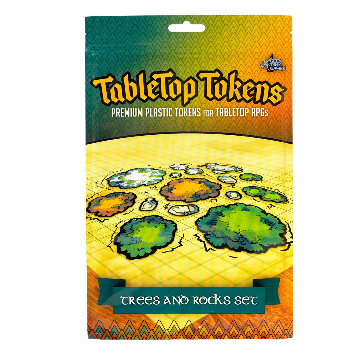 Tabletop Tokens Trees and Rocks Set - Geek Tank Games