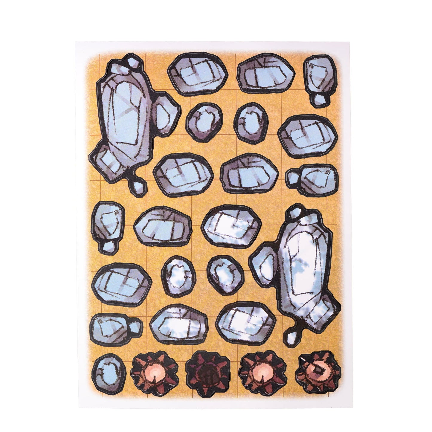 Tabletop Tokens Trees and Rocks Set - Geek Tank Games