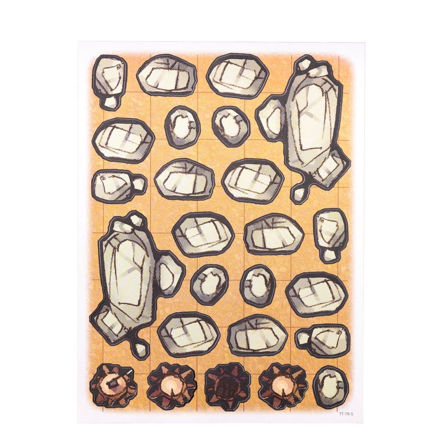 Tabletop Tokens Trees and Rocks Set - Geek Tank Games