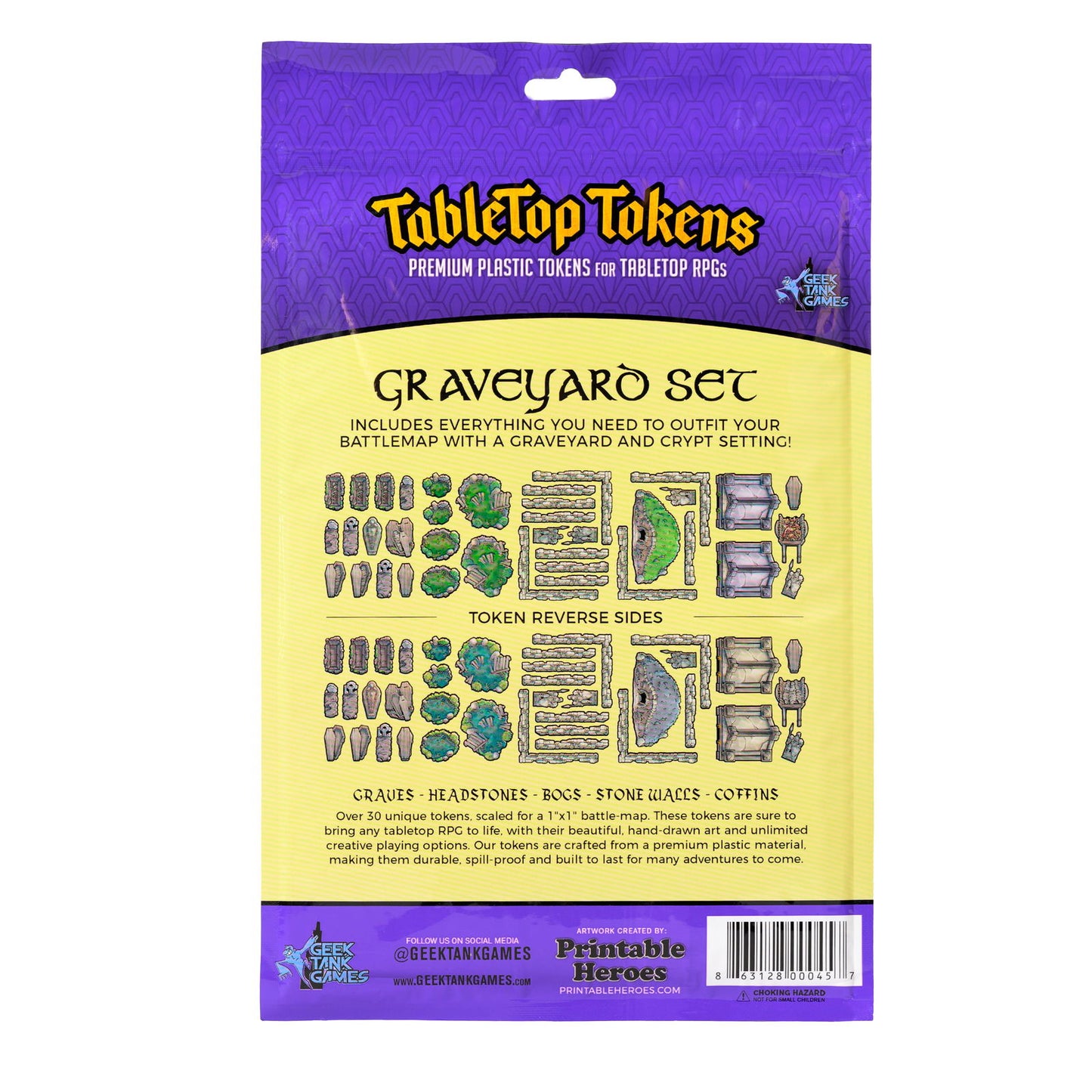 Tabletop Tokens Graveyard Set - Geek Tank Games