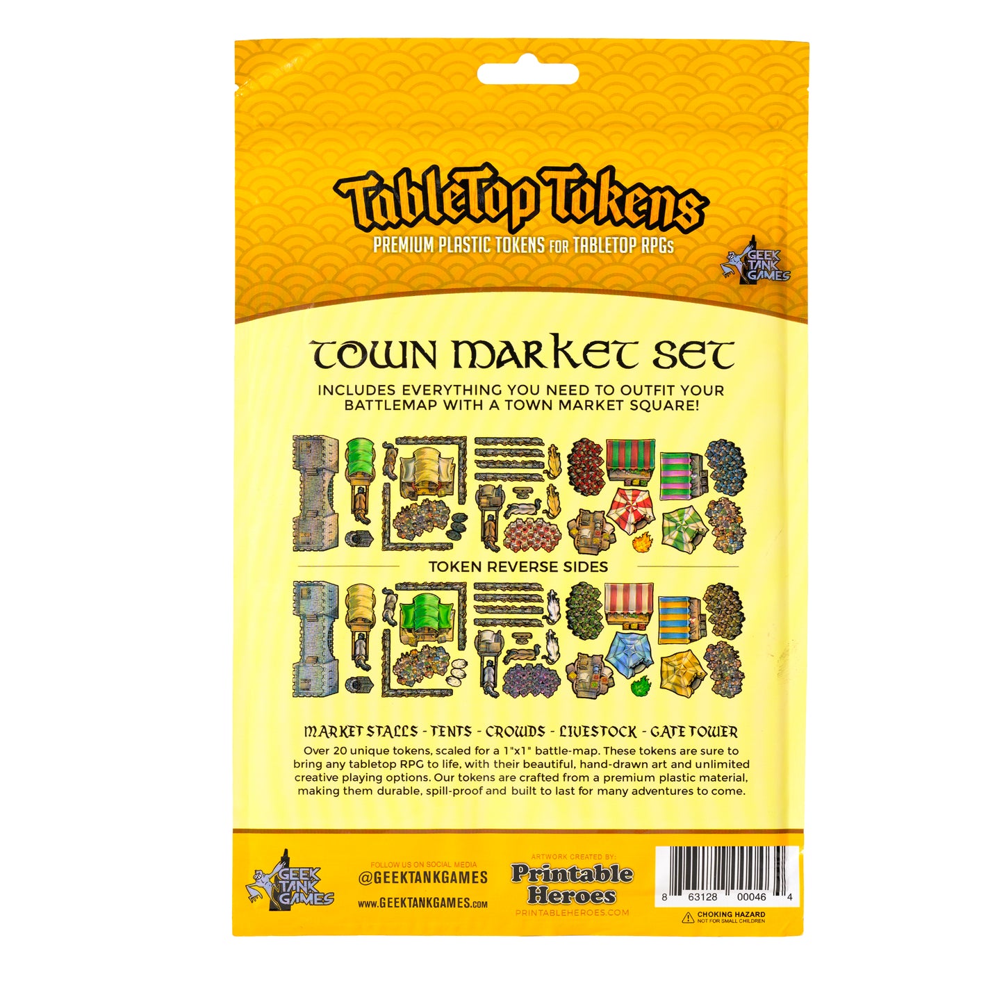 Tabletop Tokens Town Market Set - Geek Tank Games