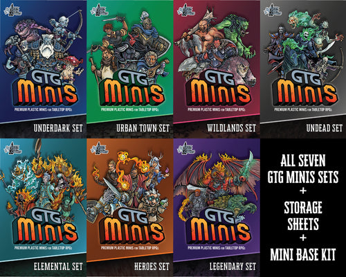 GTG Minis Bundle + Bases + Storage Sheets      (Printable Heroes)