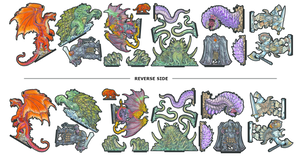 GTG Minis - Premium Plastic Minis for Tabletop RPGS - Legendary Set - Shows the variety of Legendary creatures available in this set - Ancient Dragon, Turtle Dragon, Fire & Frost Giants, Demon, Kraken and hellhound