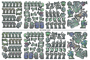 Undead Set includes Zombies, Ghouls, Skeletons, Wraiths, Vampires, a Ghost Rider and a Graveyard Elemental that will strike fear into the hearts of even the bravest adventurers.  Whether you're exploring a haunted dungeon, fighting off a horde of zombies, or facing an ancient lich, the GTG Minis Undead Set has got you covered. 